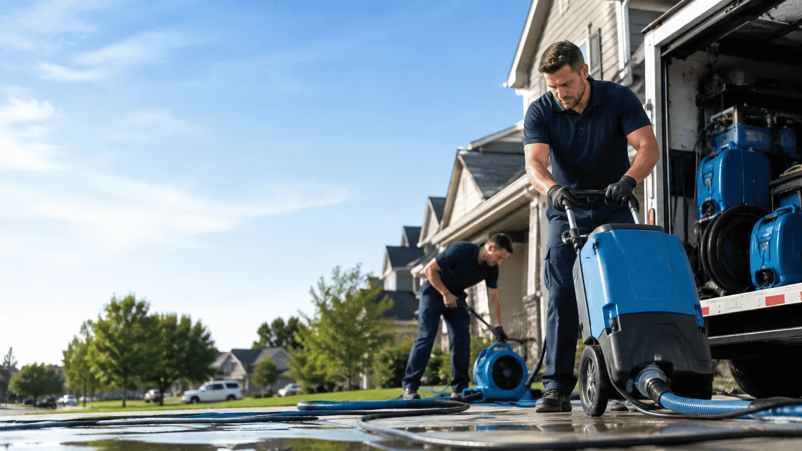 Sewer Backup Cleanup being performed in Hordville, NE